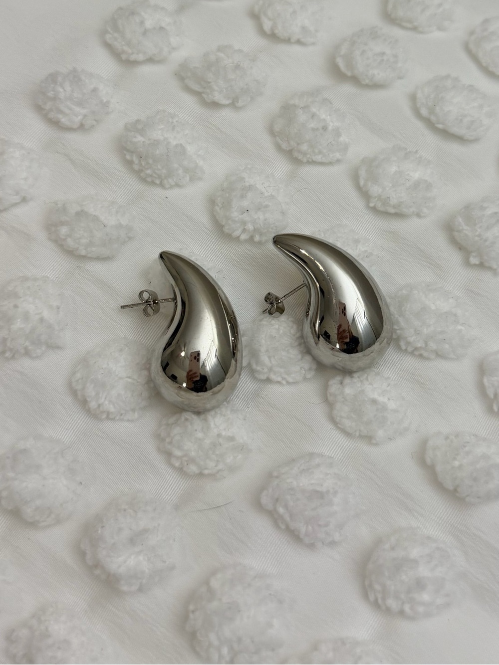 Silver Crescent Teardrop Earrings Festival Summer Trendy - Picture 2 of 6